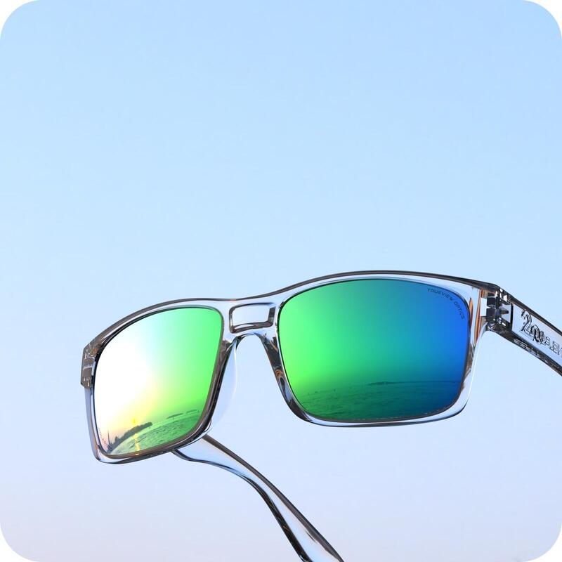 OVO™ Polarized Sunglasses (Frame in Colorless) - Green/Colorless
