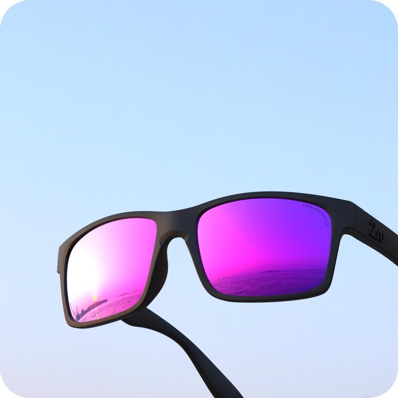 OVO™ Polarized Sunglasses (Frame in Black) - Purple/Black