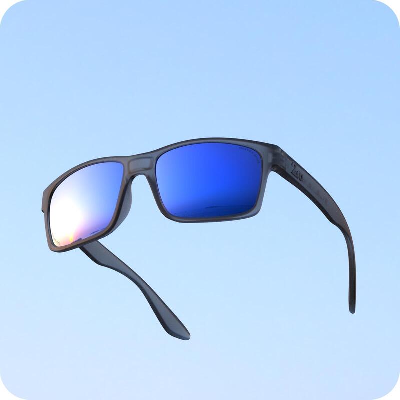 OVO™ Polarized Sunglasses (Frame in Grey) - Deep Sea Blue/Grey