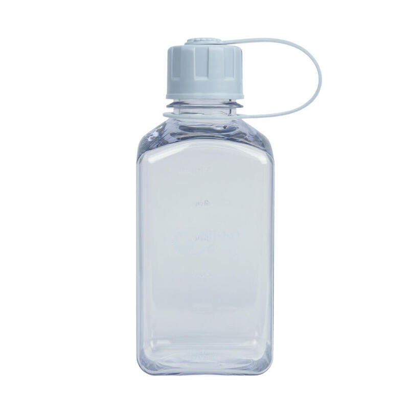 Narrow Mouth Square Shape Water Bottle 125/250/500mL - Colourless