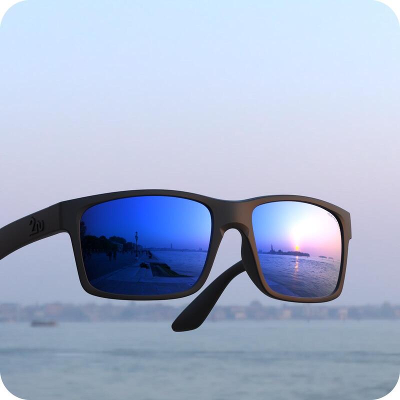 OVO™ 太陽眼鏡（黑色框架）- 藍/黑色