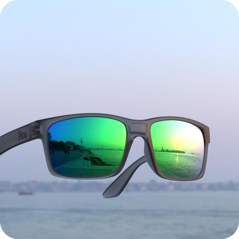 OVO™ 太陽眼鏡（灰色框架）- 綠色/透明
