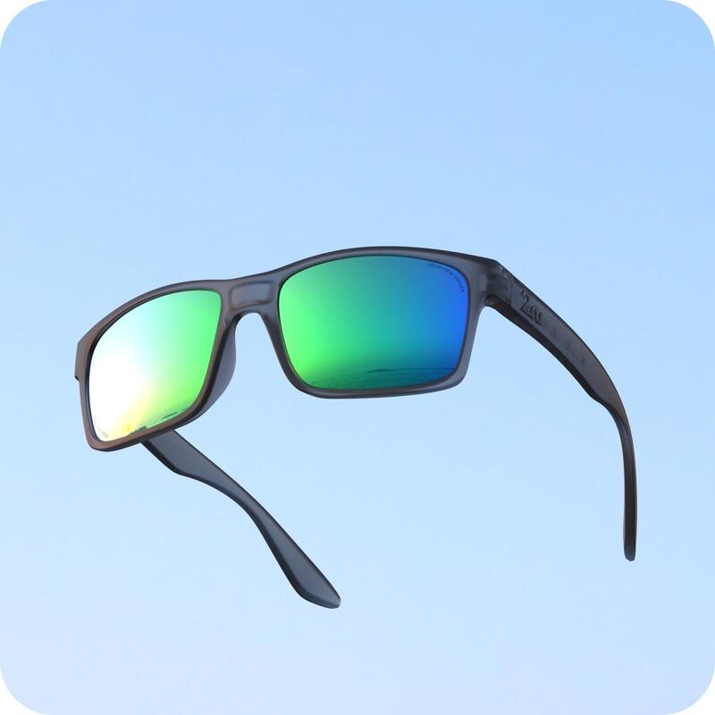 OVO™ Polarized Sunglasses (Frame in Grey) - Green/Grey