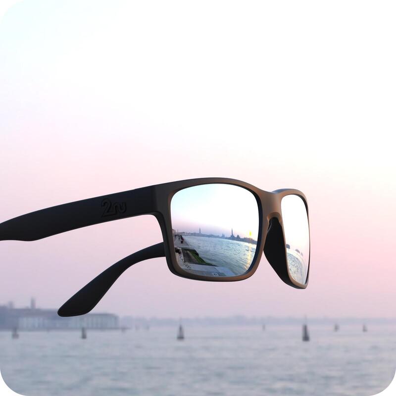 OVO™ 偏光鏡太陽眼鏡（黑色框架）- 天藍/黑色