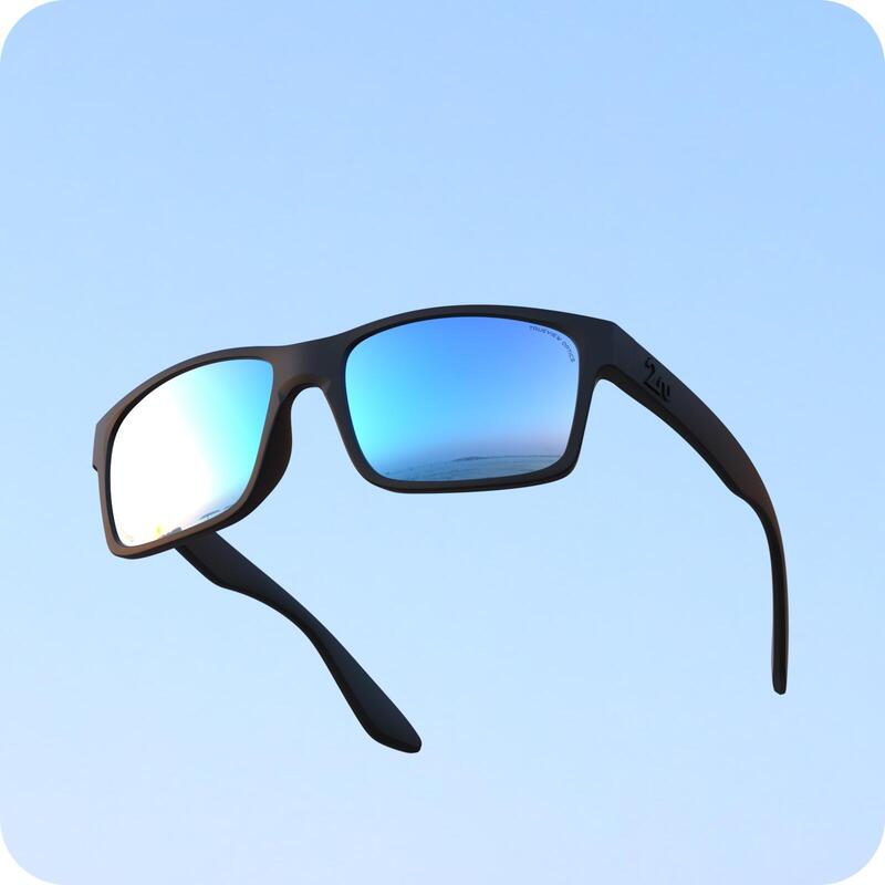 OVO™ Polarized Sunglasses (Frame in Black) - Sky Blue/Black