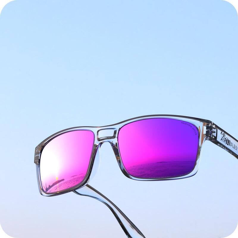OVO™ 偏光鏡太陽眼鏡（透明框架）- 紫色/透明