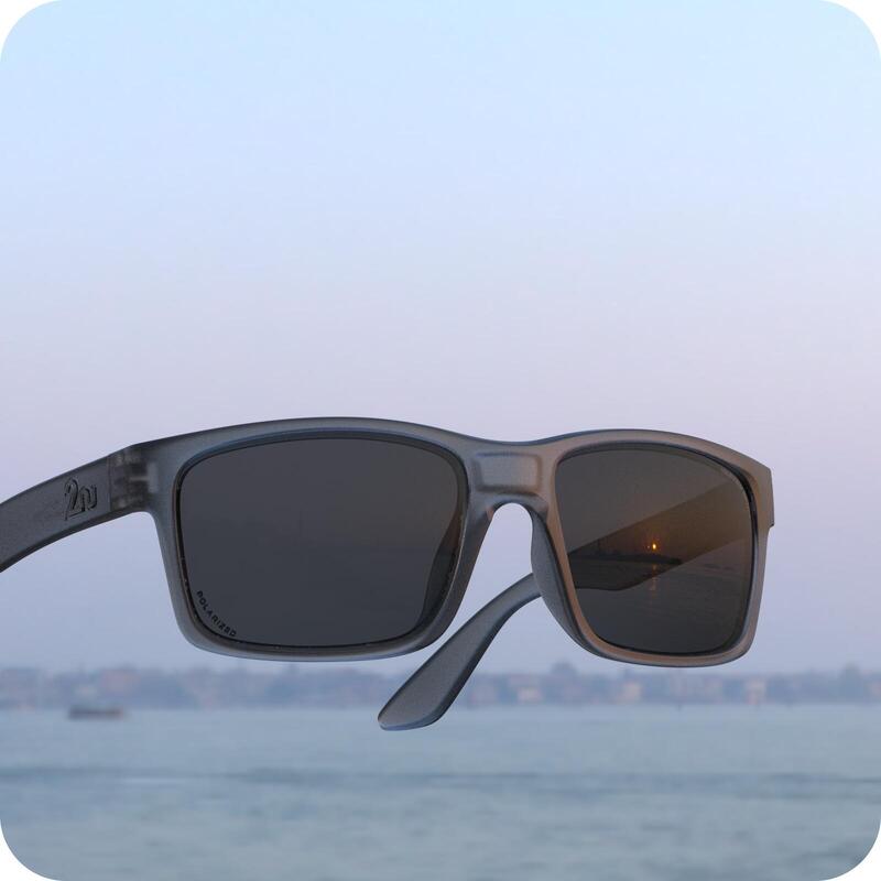 OVO™ Polarized Sunglasses (Frame in Grey) - Smoke/Grey