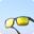 OVO™ 太陽眼鏡（灰色框架）- 金黃色/透明