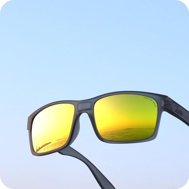 OVO™ 太陽眼鏡（灰色框架）- 金黃色/透明