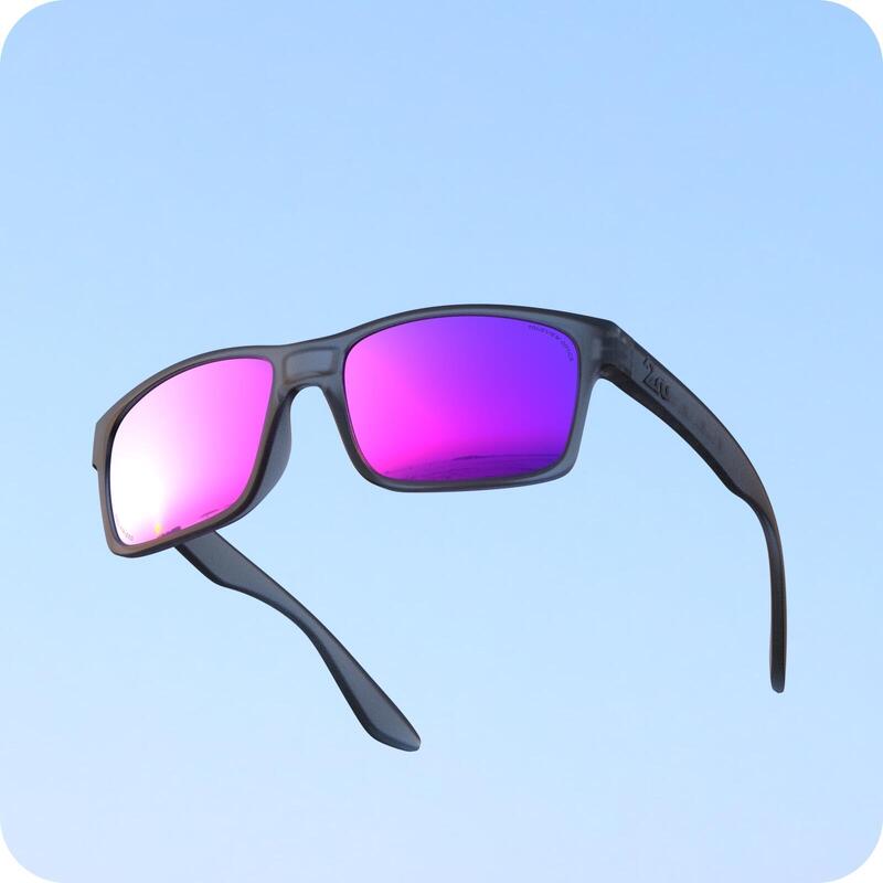 OVO™ Polarized Sunglasses (Frame in Grey) - Purple/Grey