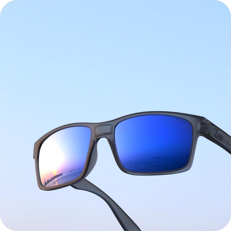 OVO™ 太陽眼鏡（灰色框架）- 藍色/透明