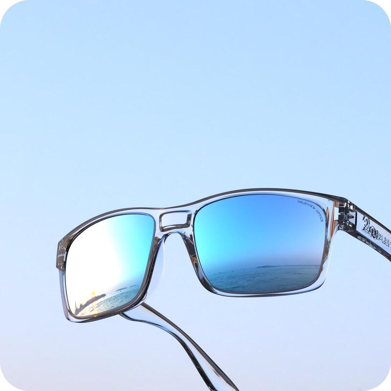 OVO™ 太陽眼鏡（透明框架）- 天藍色/透明