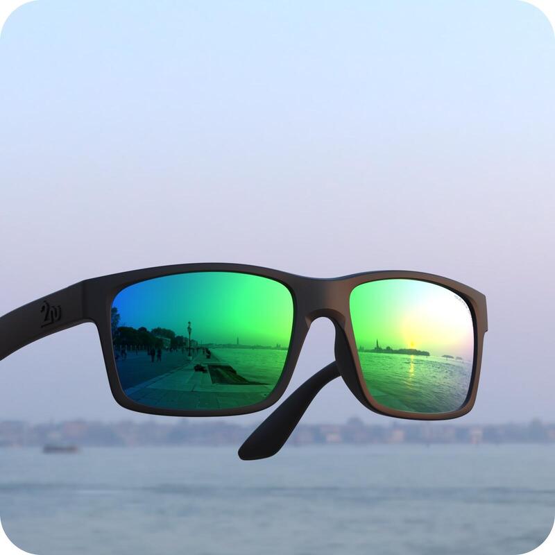 OVO™ 太陽眼鏡（黑色框架）- 綠/黑色