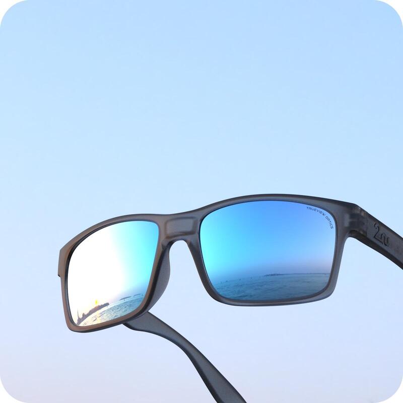 OVO™ 太陽眼鏡（灰色框架）- 天藍色/透明