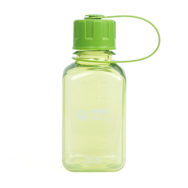 Narrow Mouth Square Shape Water Bottle 125/250/500mL - Light Green