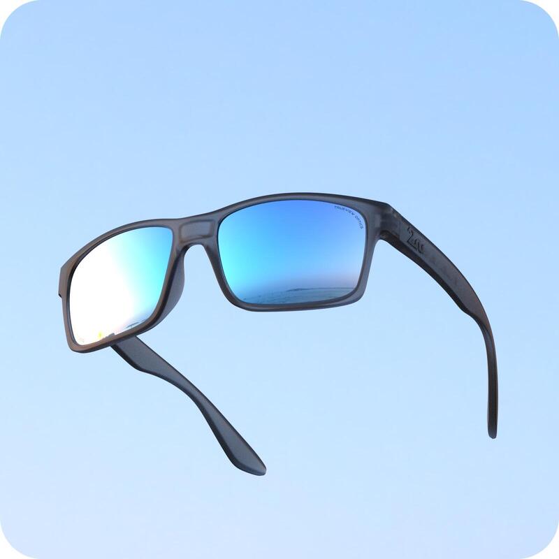 OVO™ Polarized Sunglasses (Frame in Grey) - Sky Blue/Grey