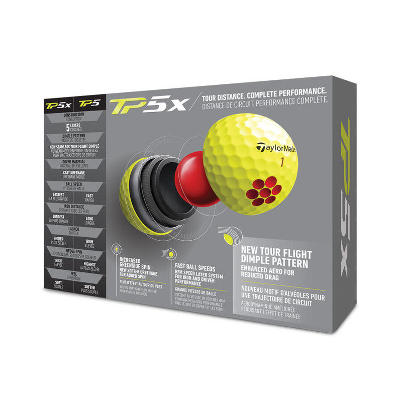 TP5X 五層高爾夫球 - 12粒裝