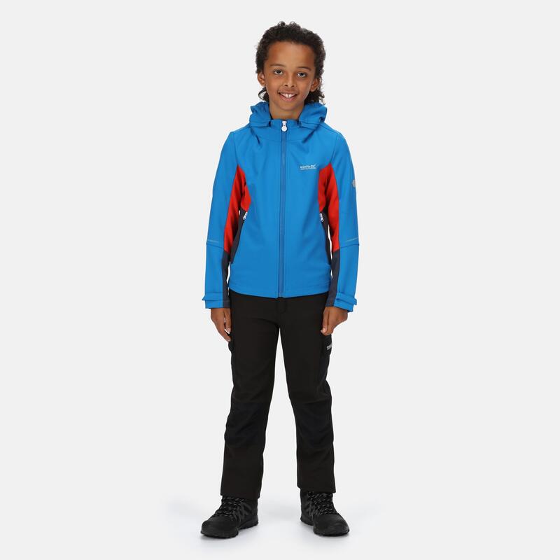 Acidity softshell wandeljas met volledige rits voor kinderen - Blauw