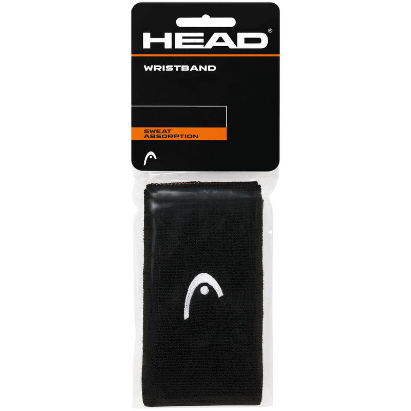 Bandeau de transpiration HEAD Wristband L noir pack de 2