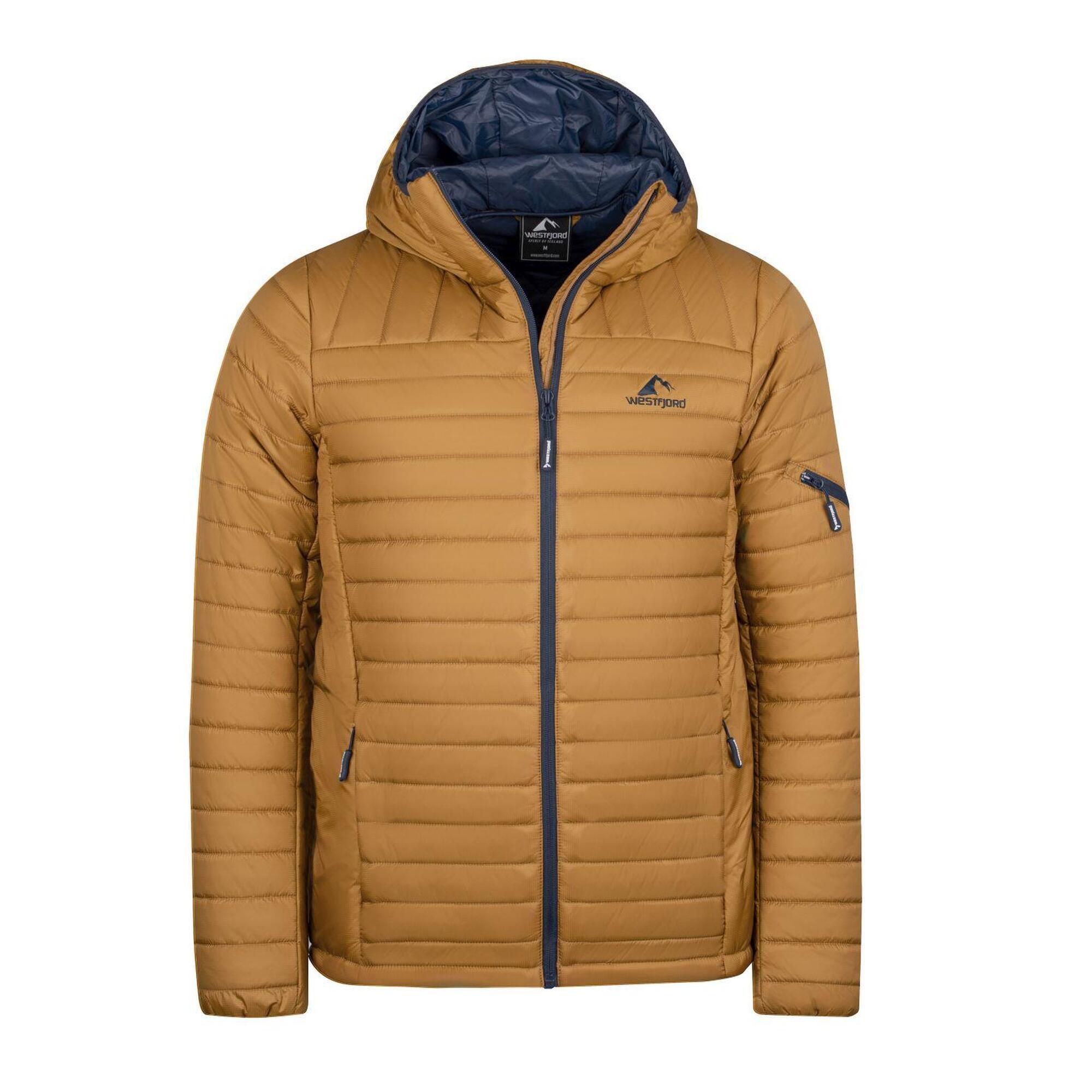 Hekla men's quilted jacket bronze/navy blue