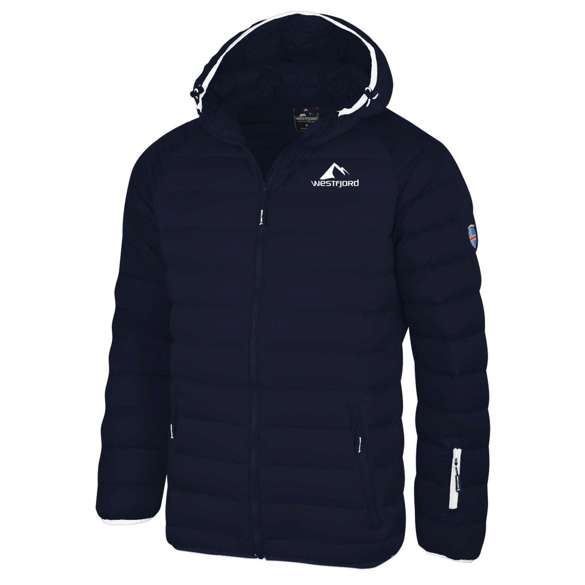 Snaefell men's down jacket navy blue/white