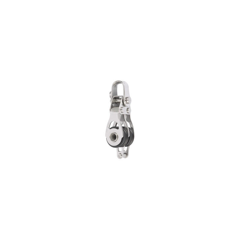 Poulie MININOX double manille ringot - HOLT - rea de 20 mm pour cordage de 6 mm