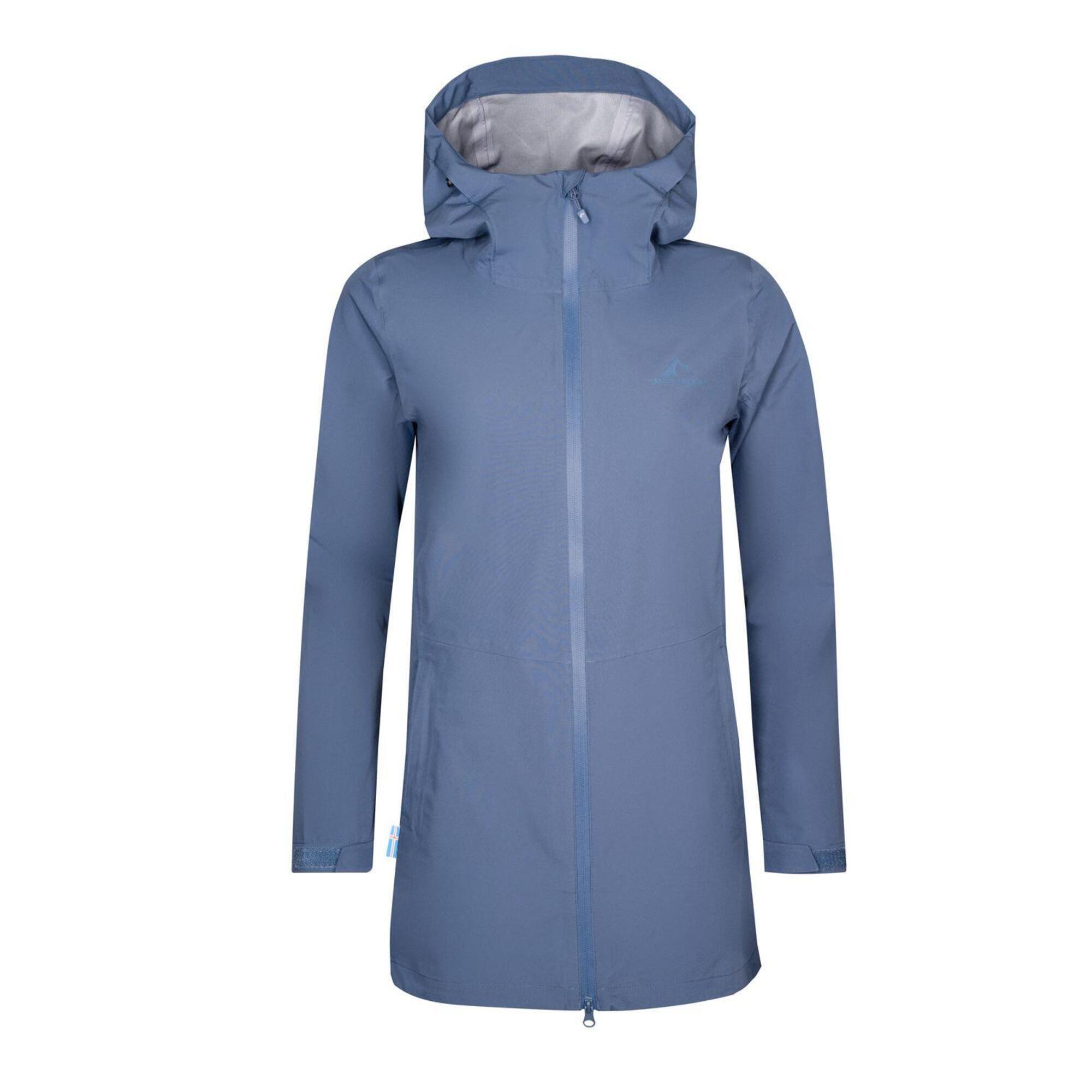 Reykjavik women's rain coat cliff blue