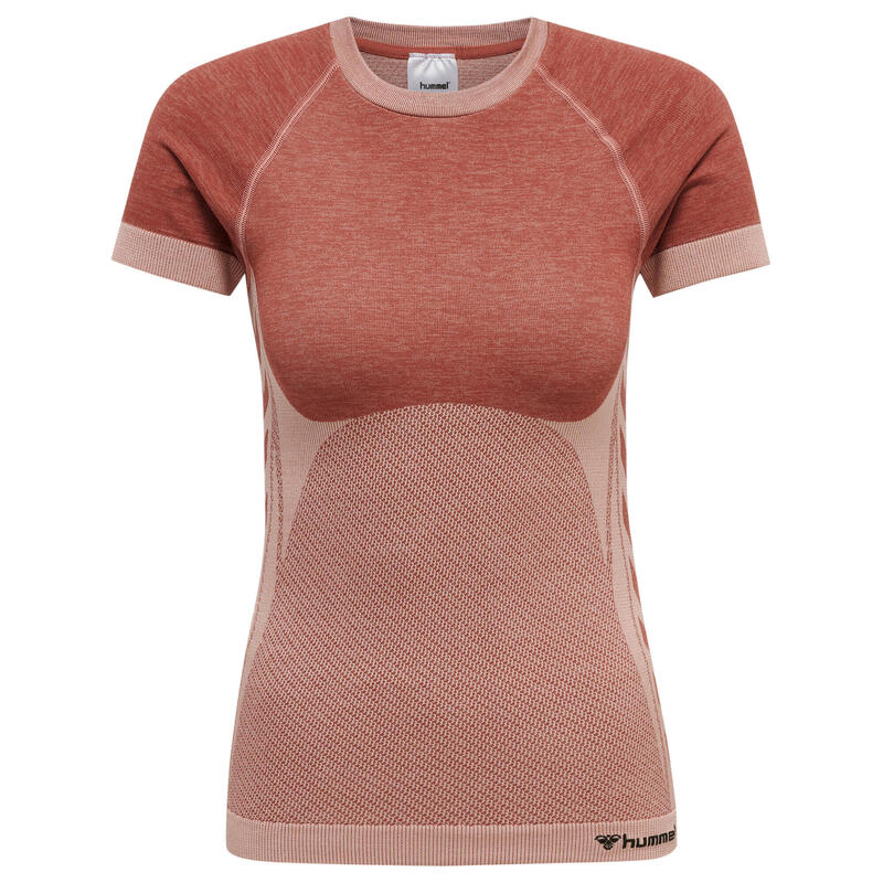 T-Shirt Hmlclea Yoga Dames Rekbaar Ademend Sneldrogend Naadloos Hummel