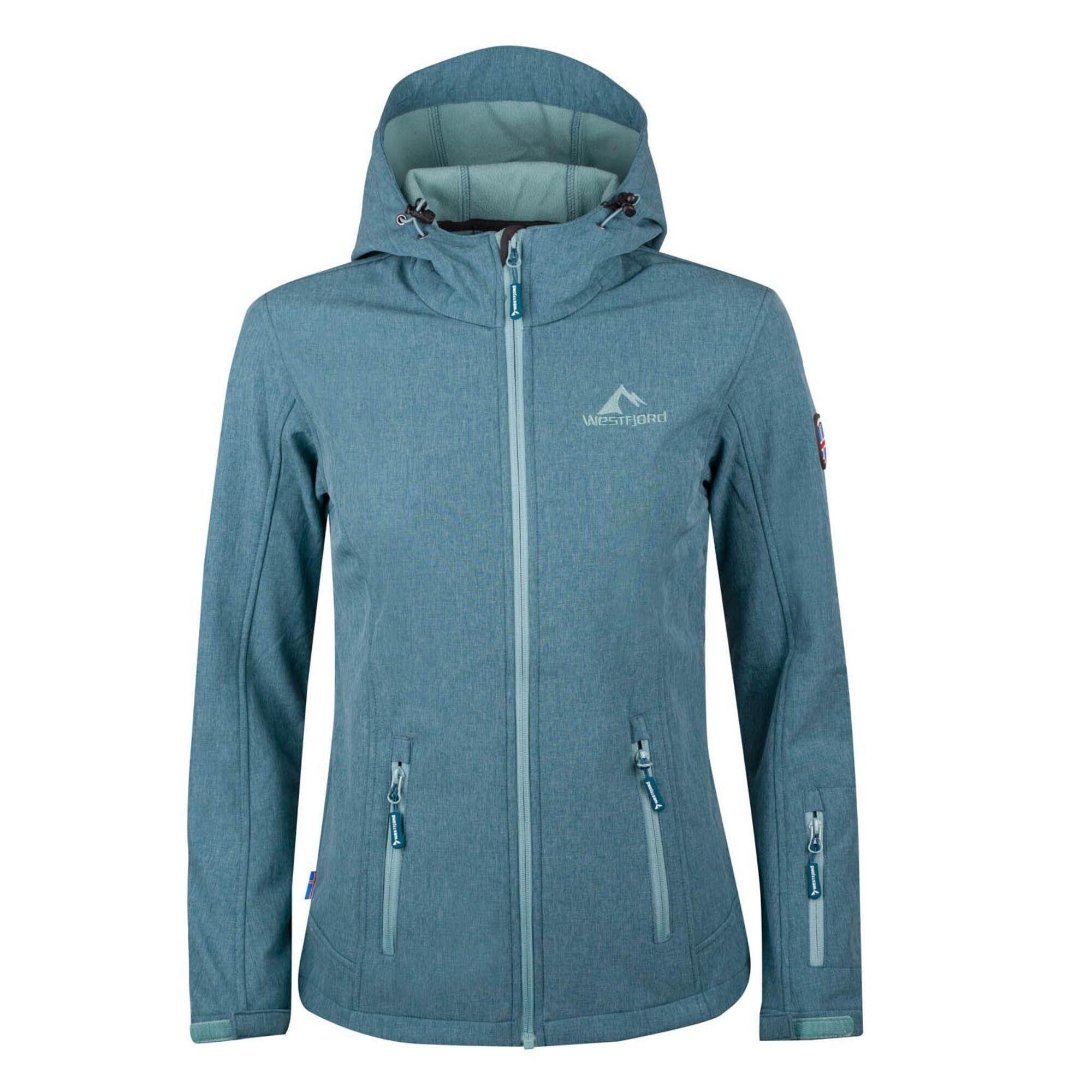 Eldfjall women's softshell jacket granite green