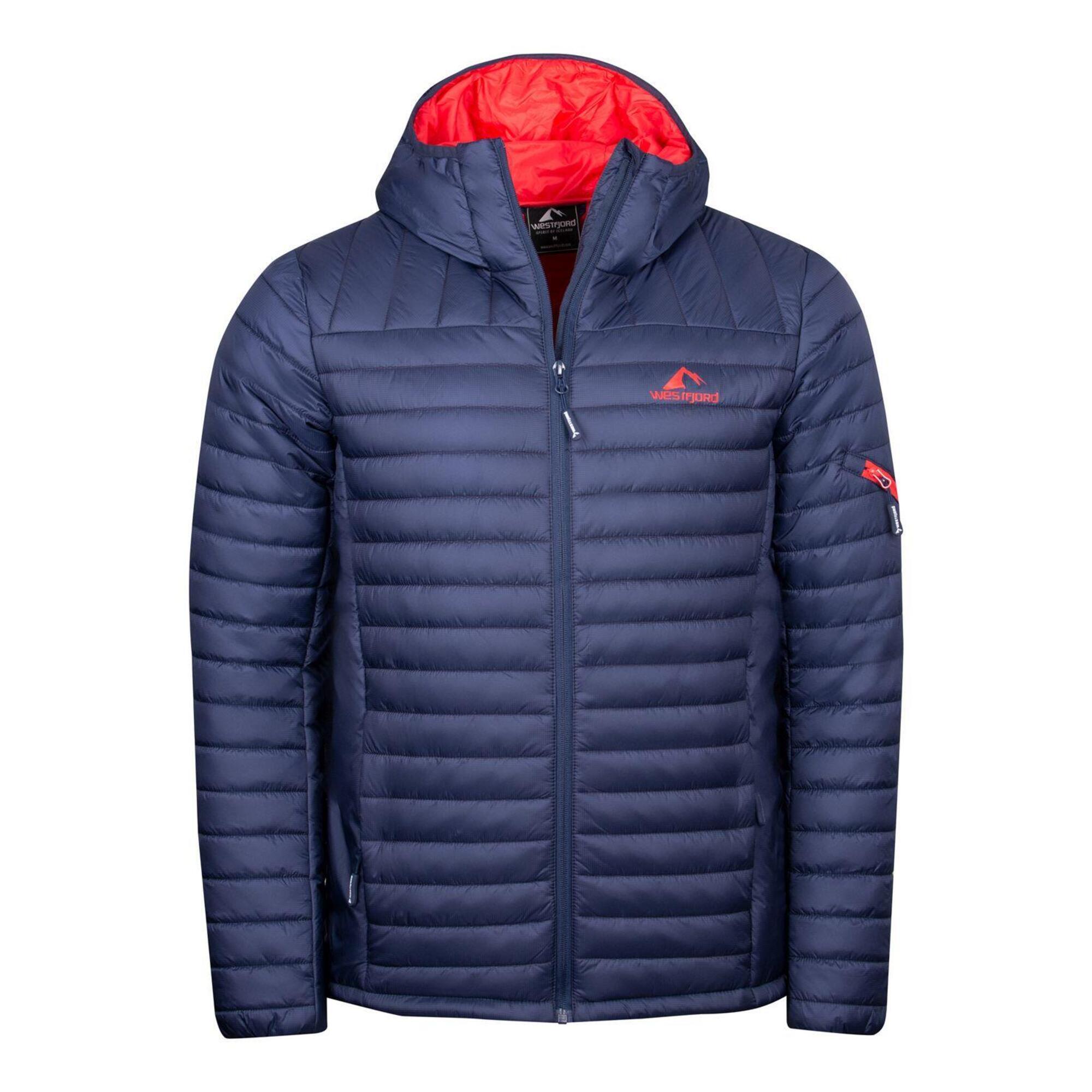 Giacca trapuntata Hekla da uomo blu navy/rosso