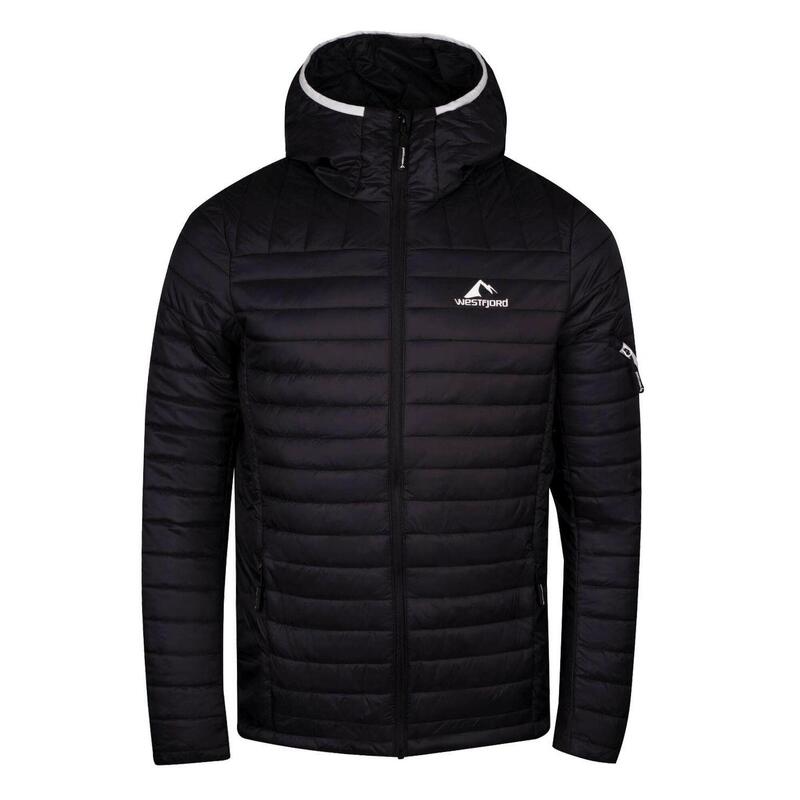 Herren Steppjacke Hekla Schwarz/Weiß