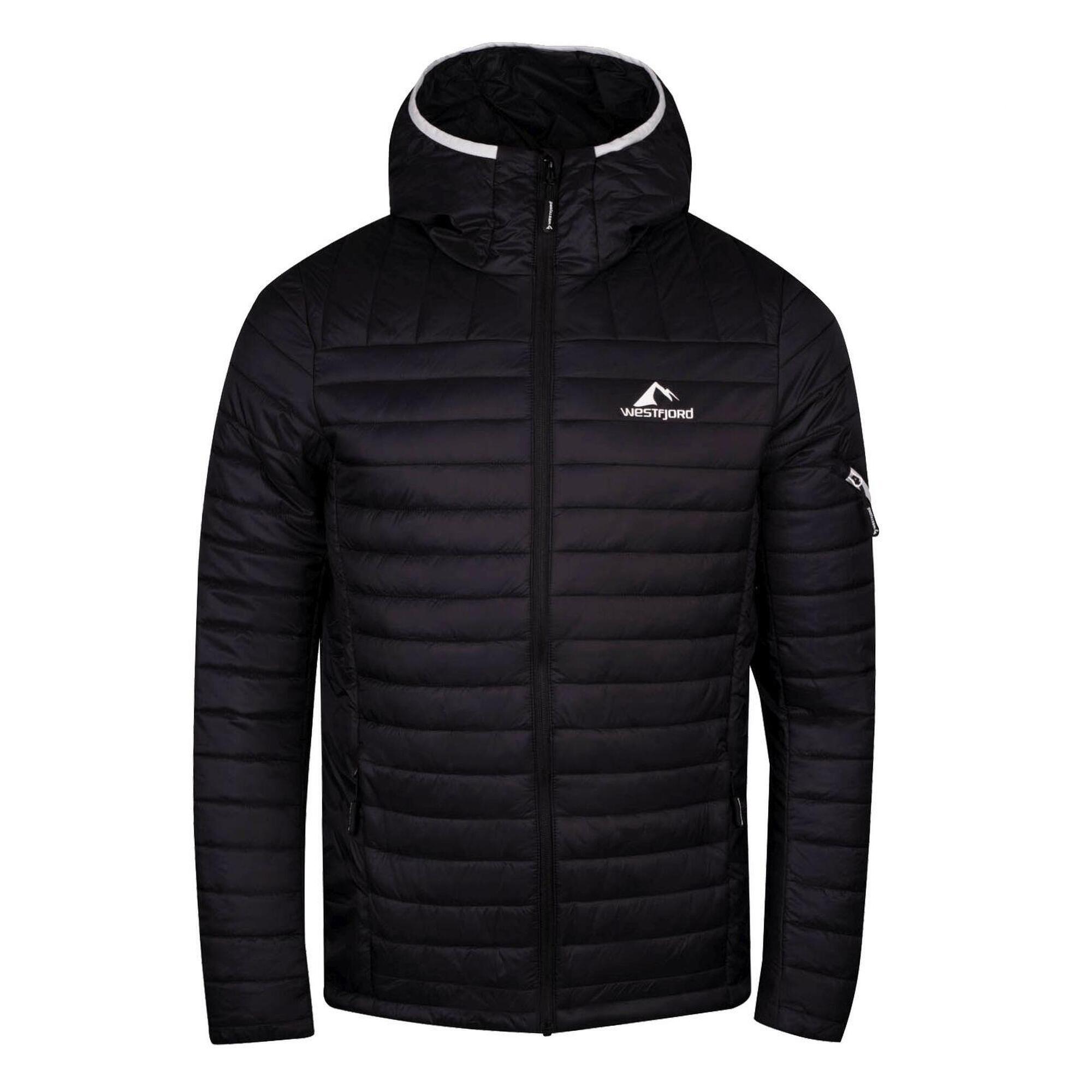 Hekla men's quilted jacket black/white