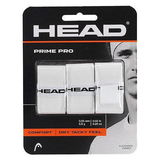 Surgrips HEAD Prime Pro grips blancs pack de 3
