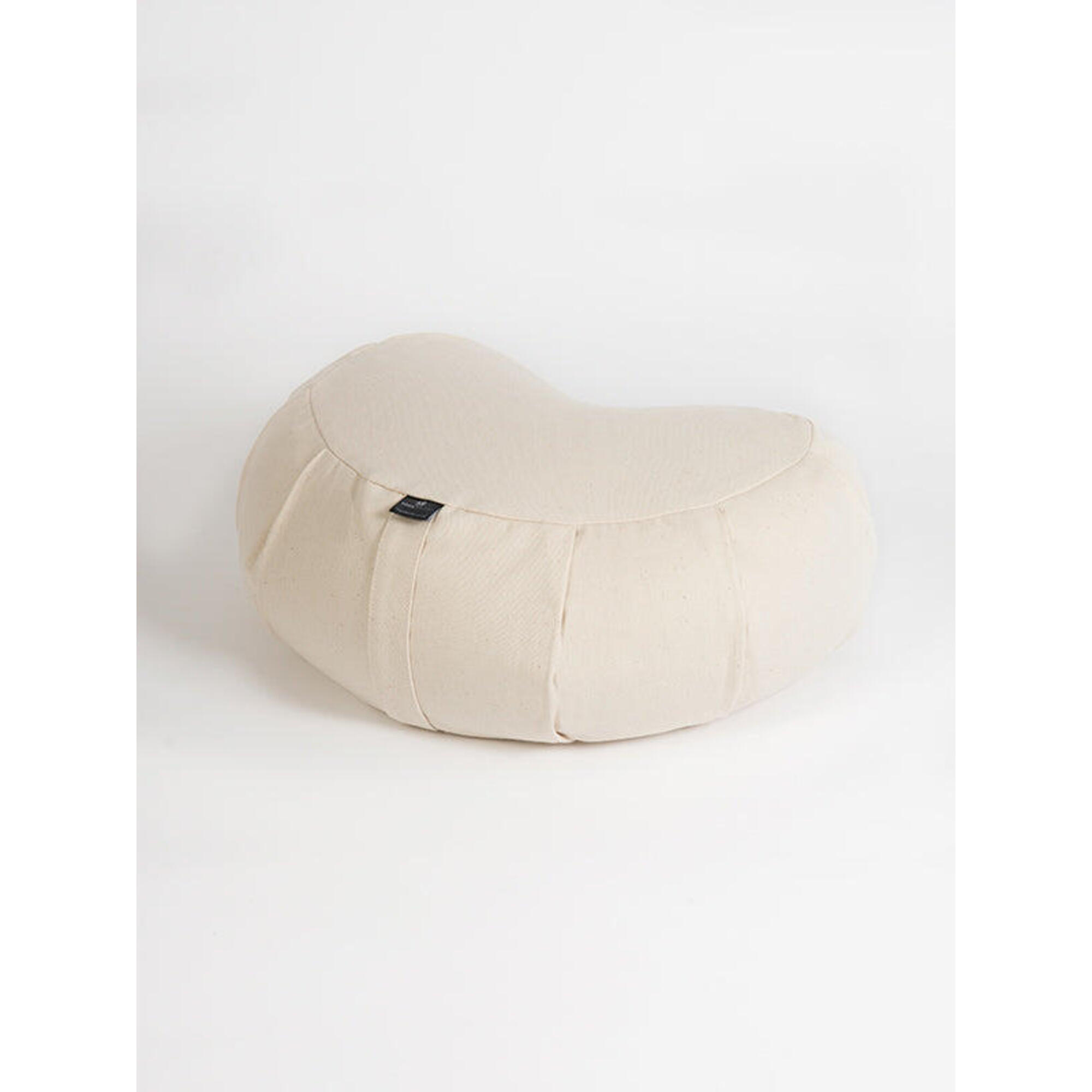 YOGA STUDIO Yoga Studio EU Organic Buckwheat Zafu Crescent Cushion - Natural White