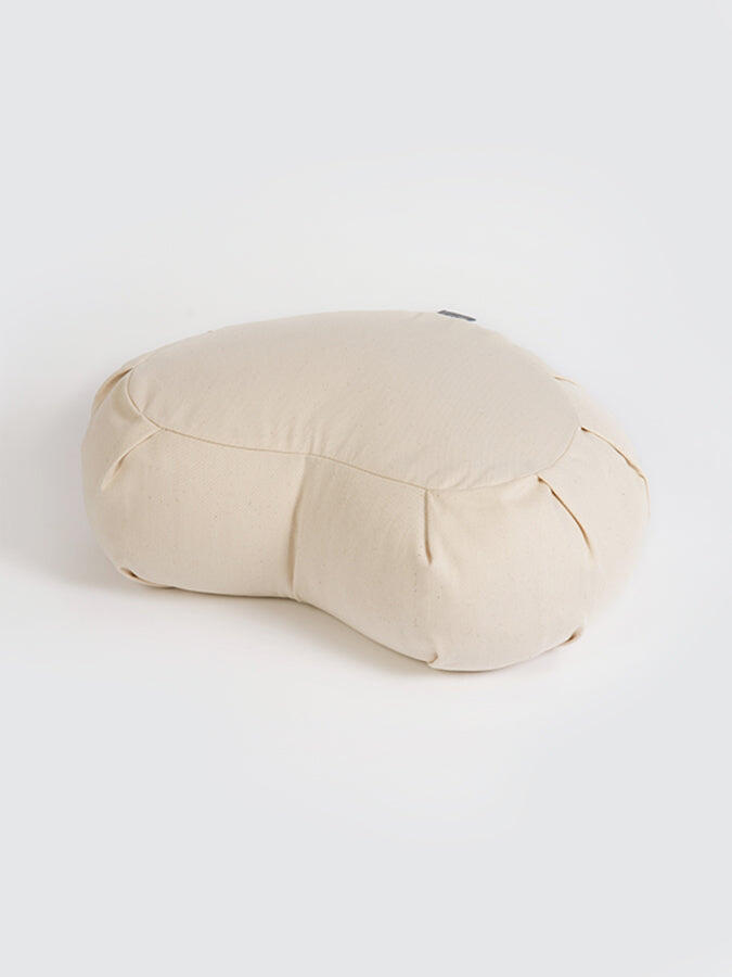 Yoga Studio EU Organic Buckwheat Zafu Crescent Cushion - Natural White 2/3