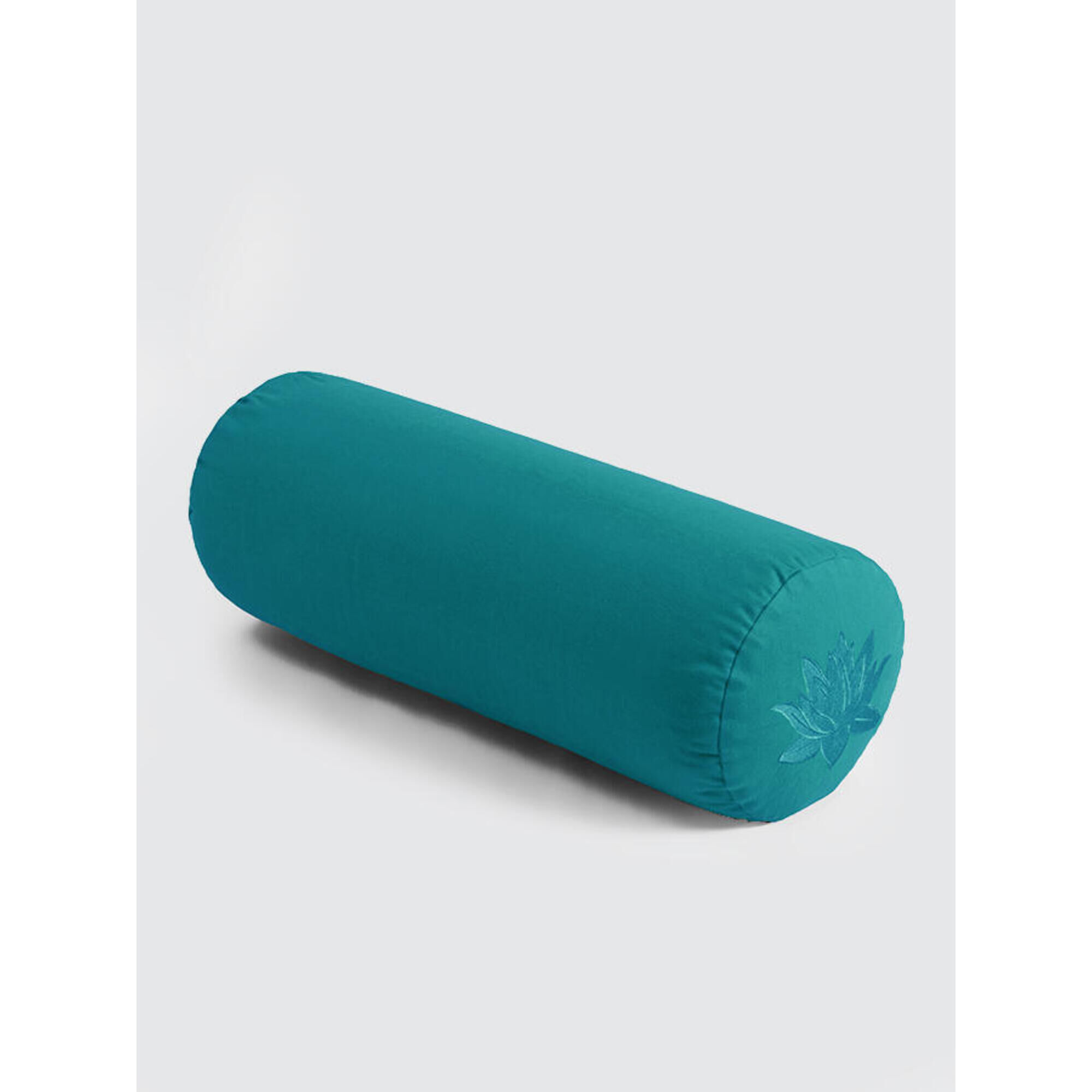 YOGA STUDIO Yoga Studio Organic Buckwheat Lotus Bolster - Aqua