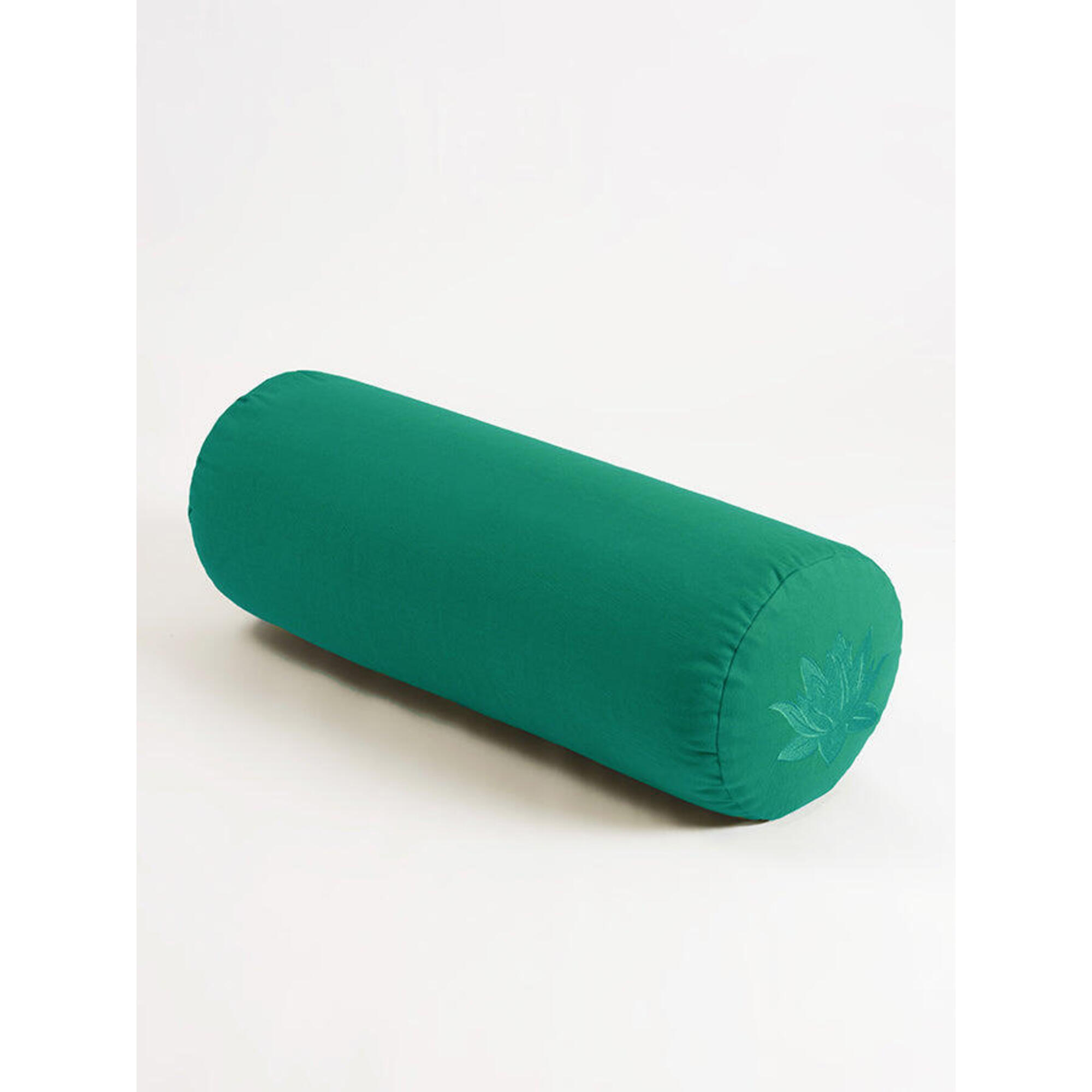 YOGA STUDIO Yoga Studio Organic Buckwheat Lotus Bolster - Jade Green