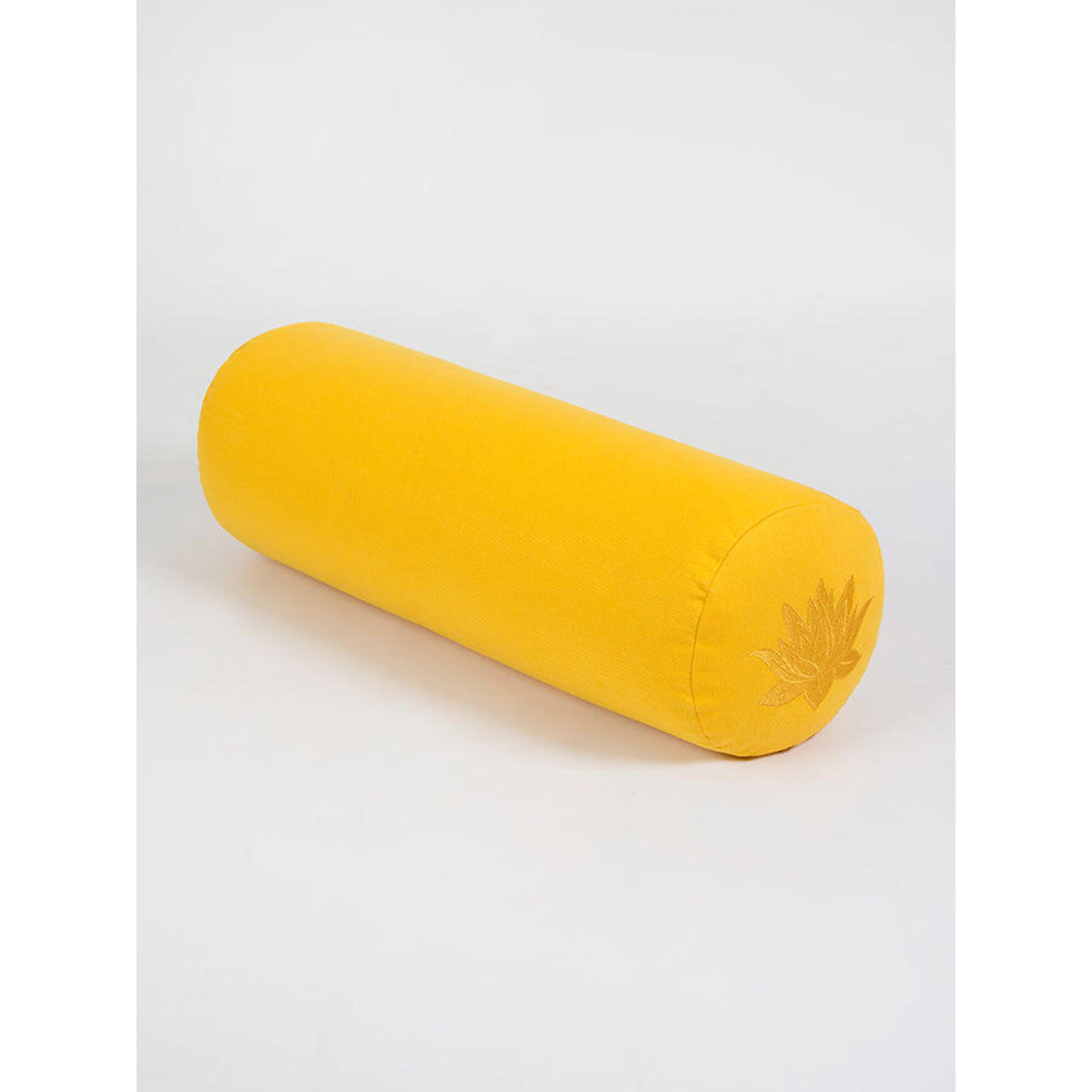 Yoga Studio Organic Buckwheat Lotus Bolster - Yellow 1/5