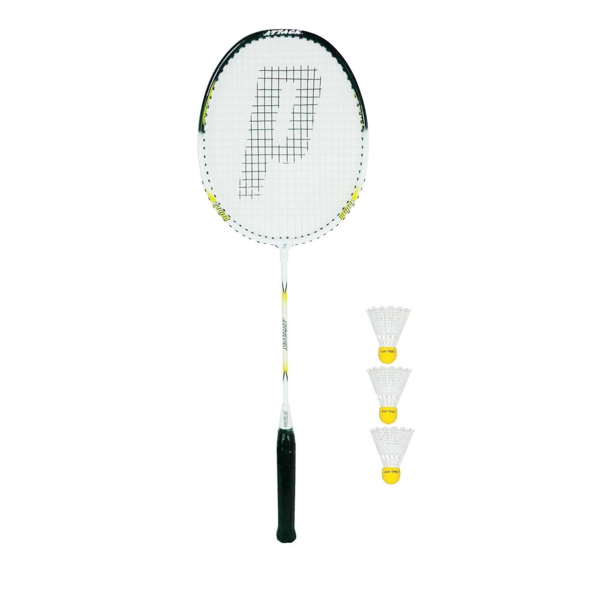 Prince Attack Badminton Racket & 3 Shuttlecocks 1/1