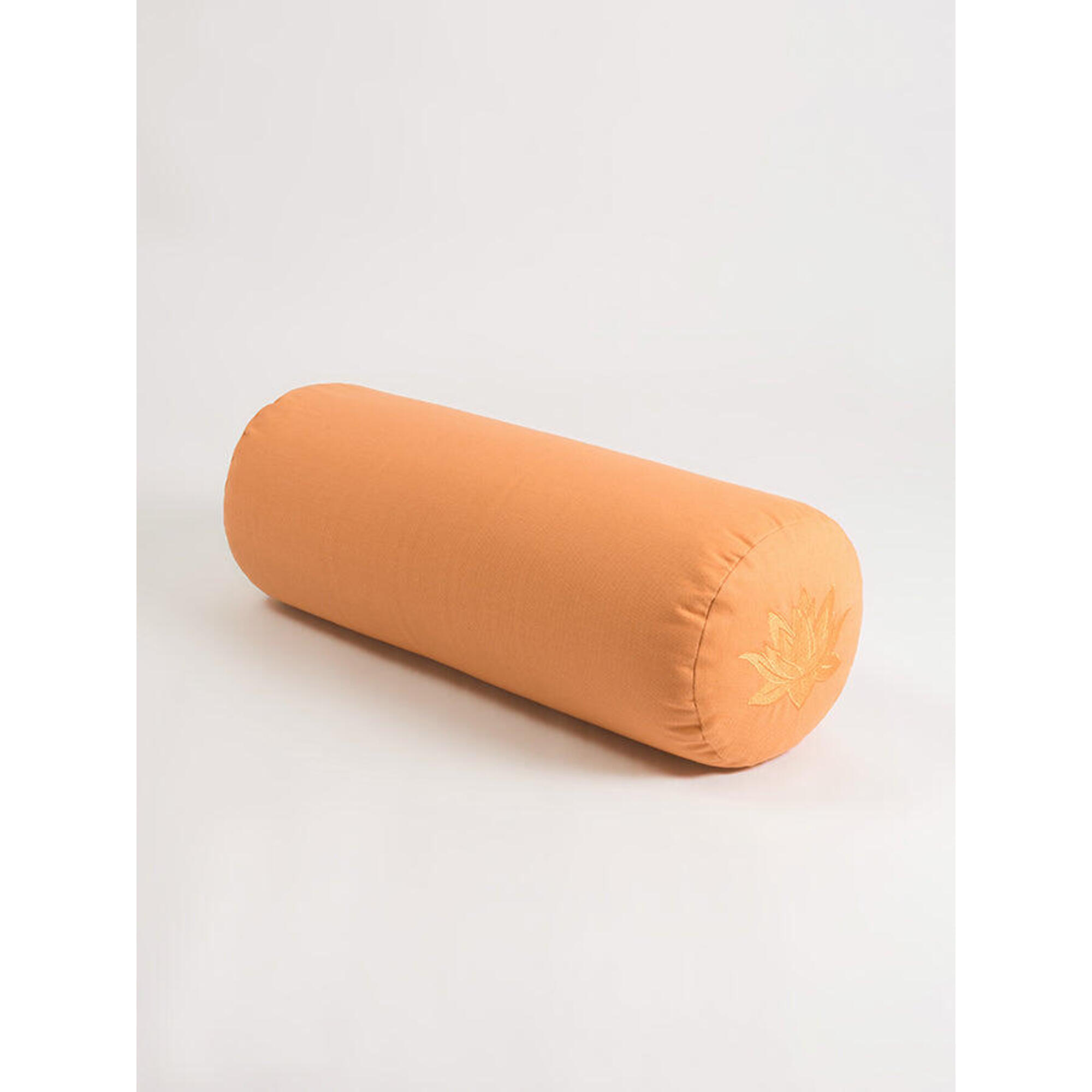 Yoga Studio Organic Buckwheat Lotus Bolster - Saffron 1/5