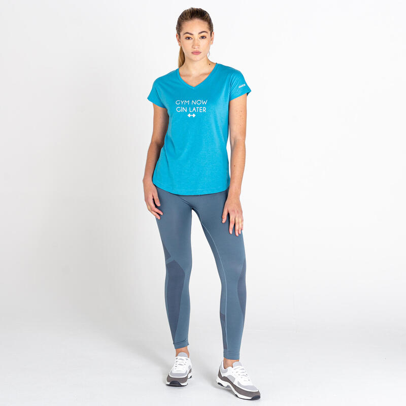 Moments II fitness-T-shirt met korte mouwen voor dames - Blauw