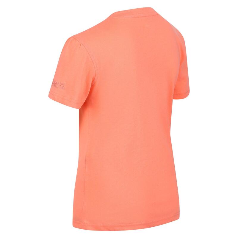 T-shirt de randonnée manches courtes garçon Regatta Bosley V rose corail