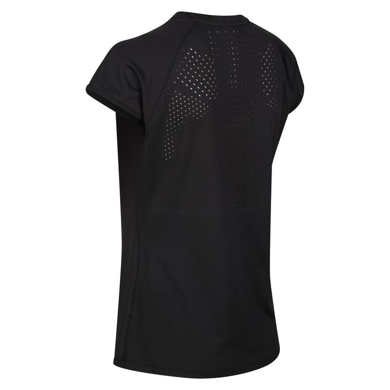 Luaza T-shirt Fitness pour femme - Noir