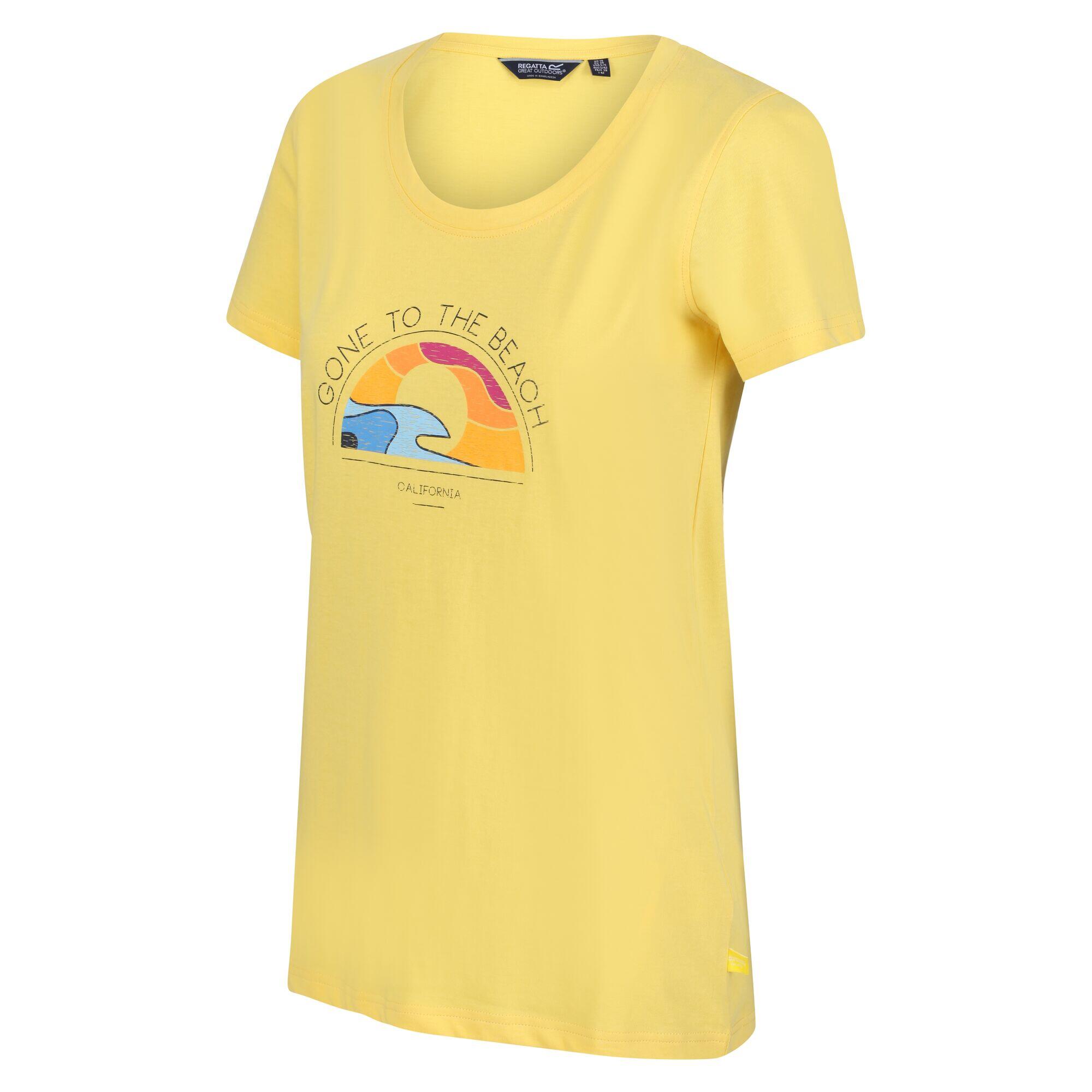 Filandra VI Women's Walking Short Sleeve T-Shirt - Yellow 5/5