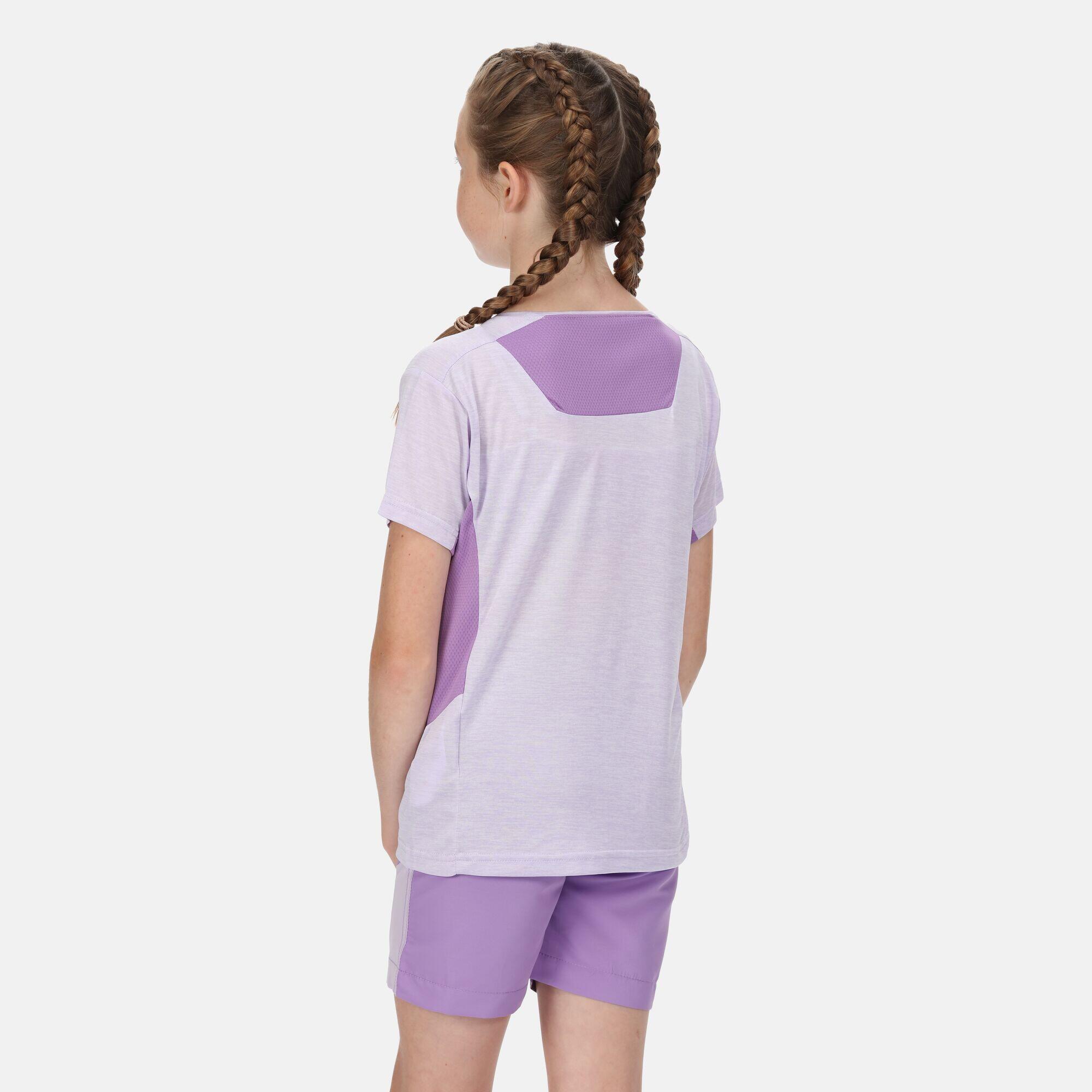 Takson III Kids Hiking Short Sleeve T-Shirt - Pastel Lilac 2/5