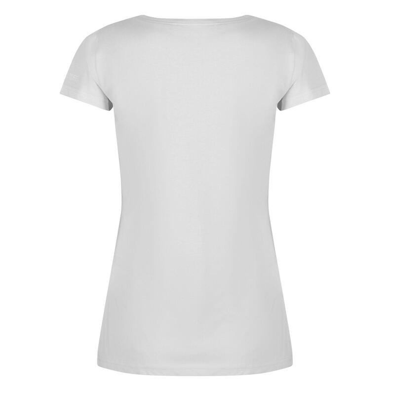 Carlie Fitness-T-shirt met korte mouwen voor dames - Vaalgrijs