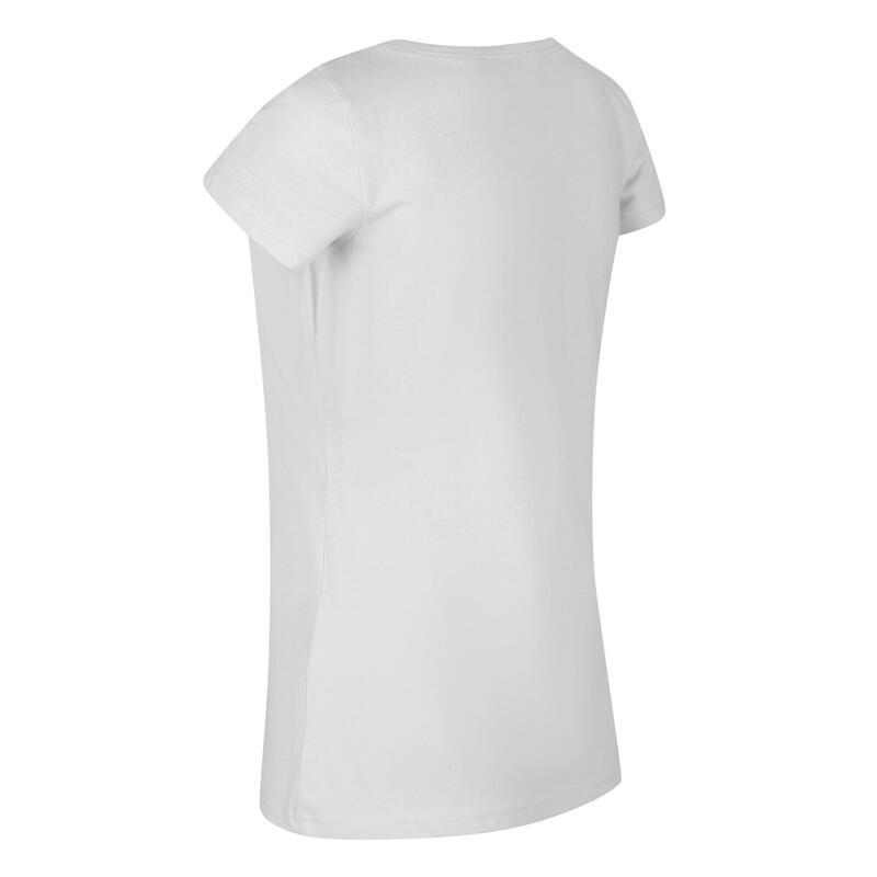 Carlie Fitness-T-shirt met korte mouwen voor dames - Vaalgrijs