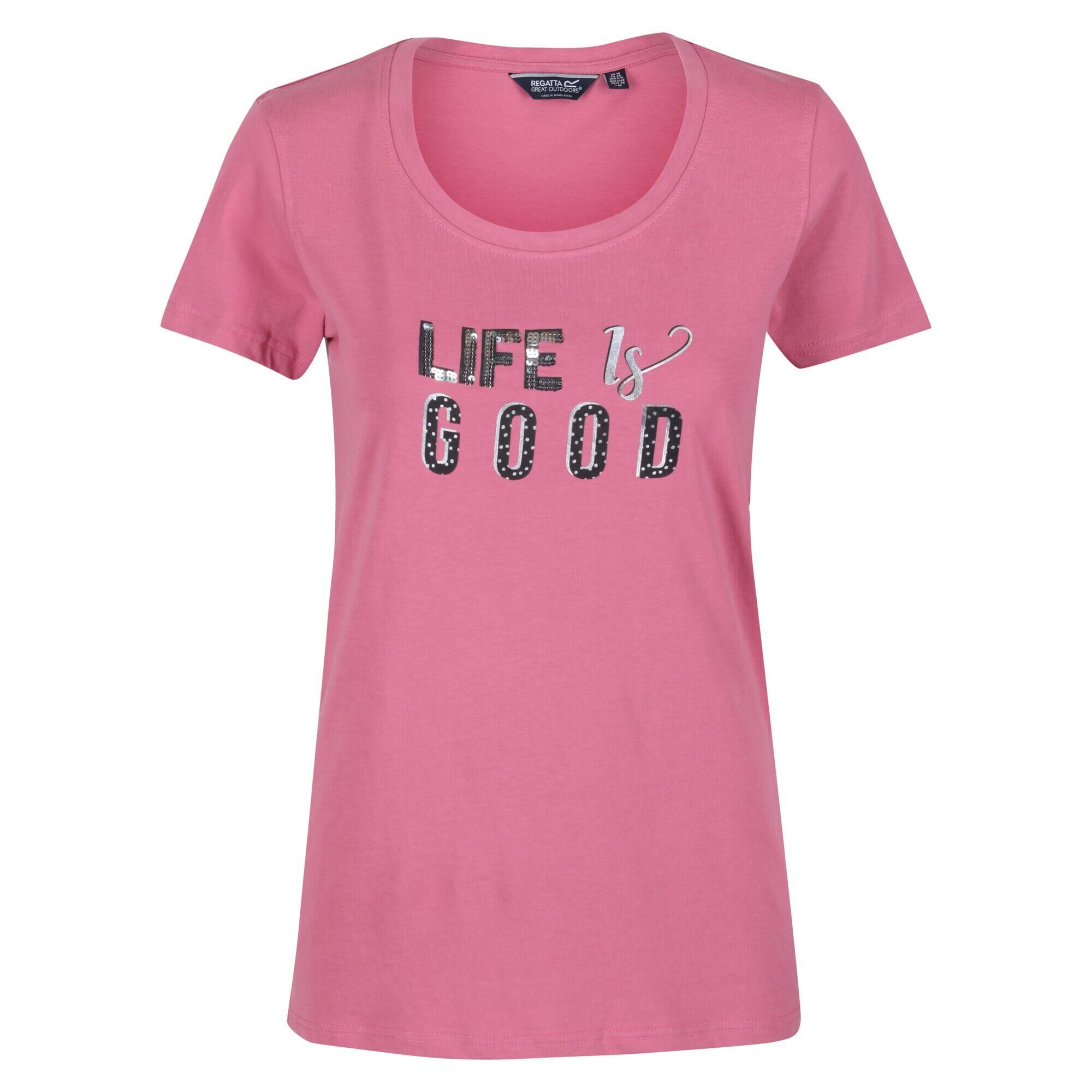 REGATTA Womens/Ladies Filandra VI Established TShirt (Heather Rose)