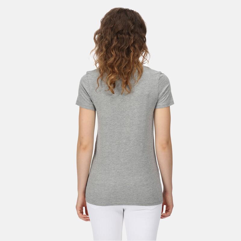Filandra VI Fitness-T-shirt met korte mouwen voor dames - Lichtgrijs