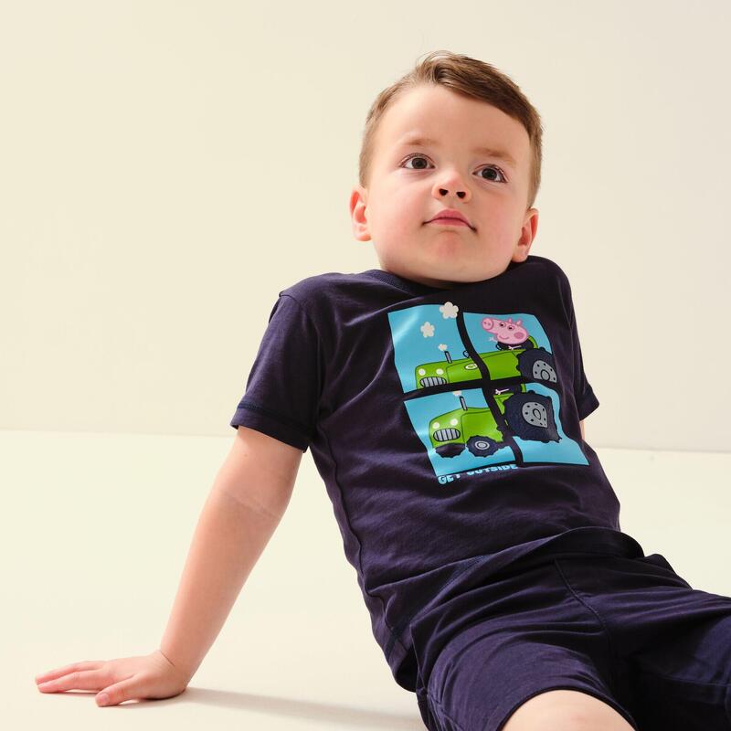 Peppa Pig wandel-T-shirt met korte mouwen voor kinderen - Marineblauw